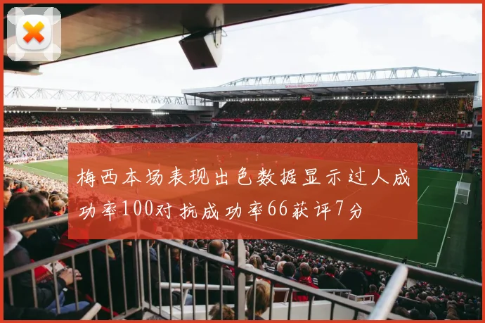 梅西本场表现出色数据显示过人成功率100对抗成功率66获评7分